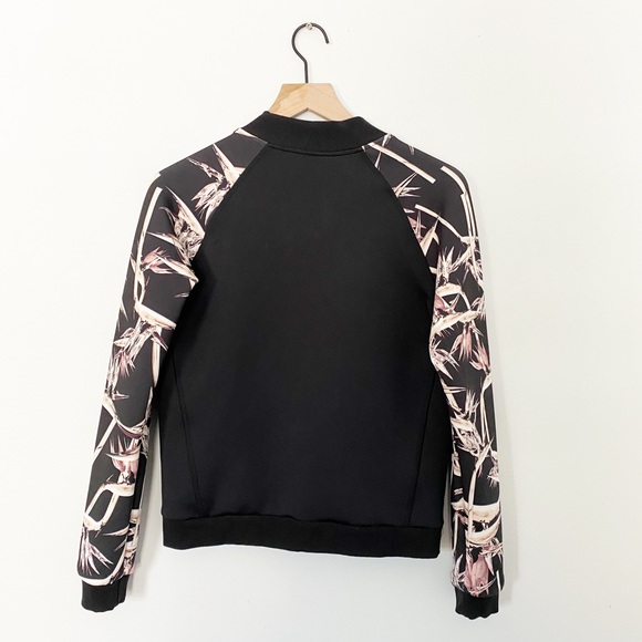 Body Language Full Zip Bomber Jacket Leaf Print M - Picture 5 of 7